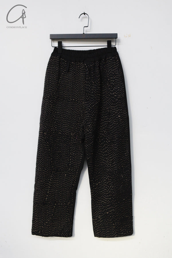 By Walid Gerald Gerald dark embroidered wool slacks 231192M AW21
